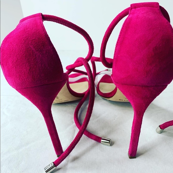 Manolo Blahnik ankle strap suede sandals size 38.5 - Picture 4 of 9